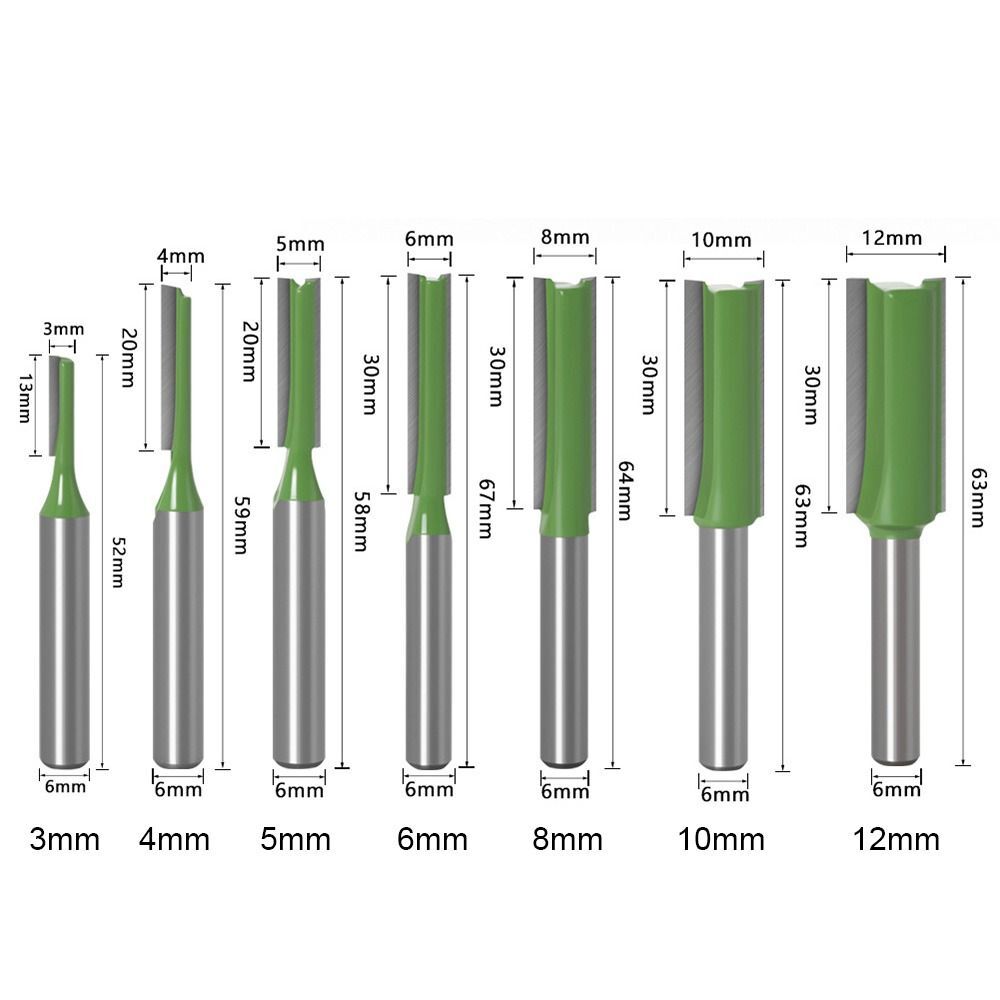 Edge 6mm Shank Single Edge Slotting Cutter Router Bits Drill Bit Milling Cutter
