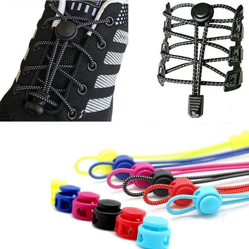 Elastic No Tie Shoelaces with Lock Toggle Adjustable for Running Shoes Sneakers