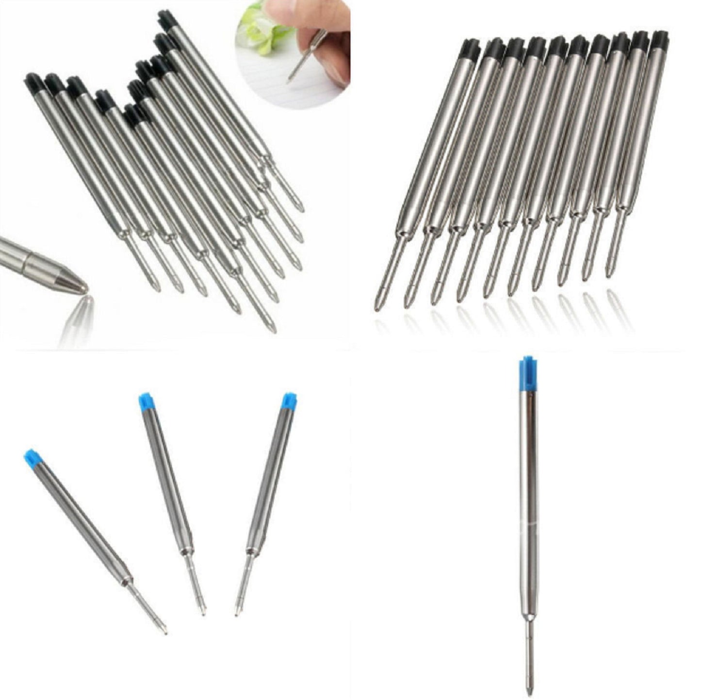 Ballpen Ink Refills 1mm Compatible With Parker Pens Ball Point Refill Black/Blue