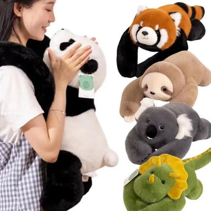 Weighted Long Arm Stuffed Animal Fluffy Toy Bear Raccoon Pillow Holiday Gifts