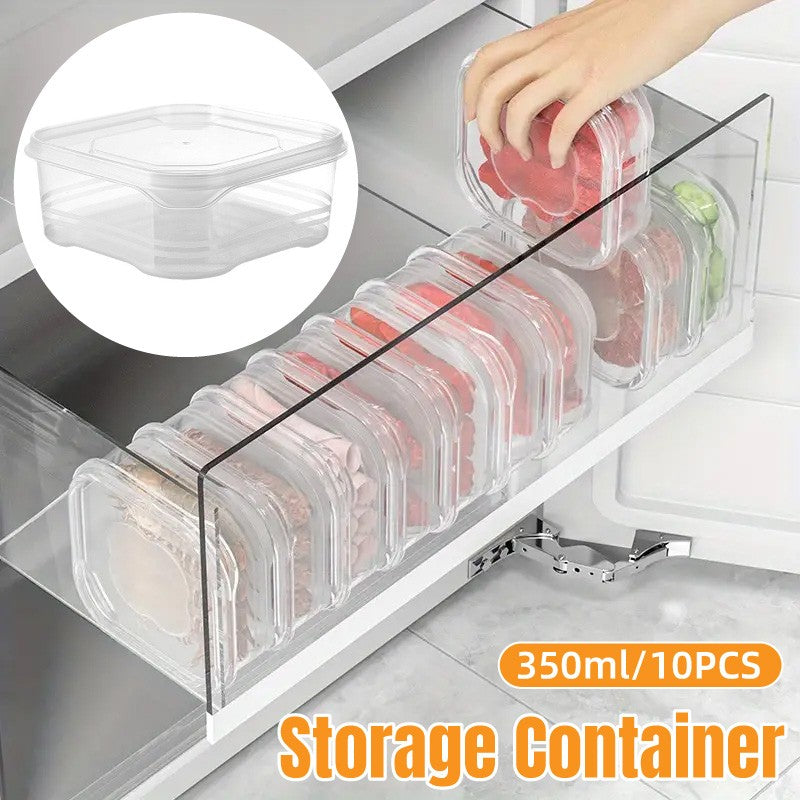 1/3/5/10pcs Refrigerator Box Frozen Meat Sub-Package Fresh-Keeping Box Freezer Kitchen Storage Sub-Grid Food-Grade Sealed Boxes