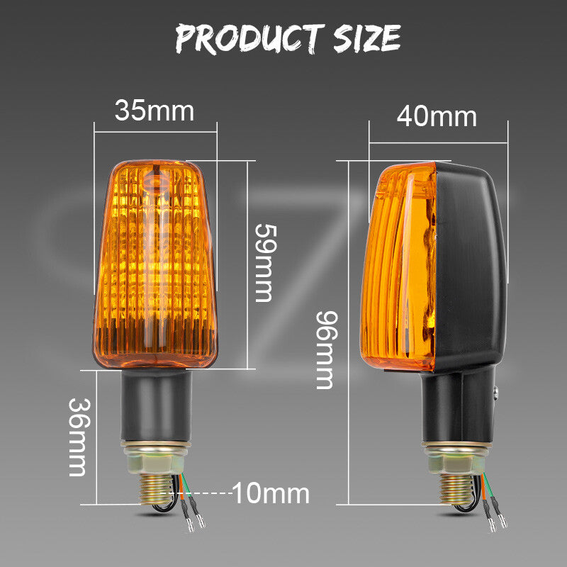 4X Universal Motorcycle Turn Signal Light Indicator Blinker Amber Bulb Lamp 10MM