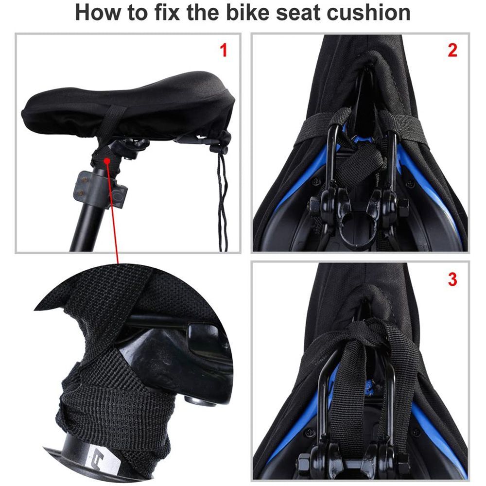 Exercise Bicycle Bike Sponge Seat Gel Cushion Cover For Large Wide Saddle Pad AU