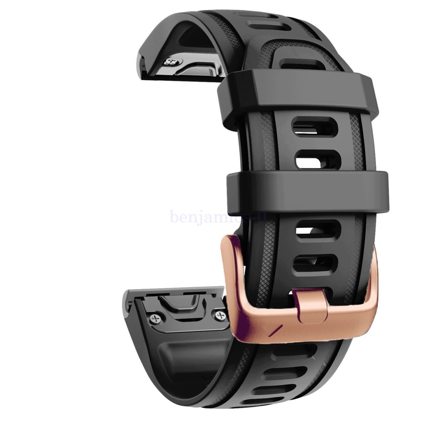 Rose Gold Buckle Easyfit Strap Compatible with Garmin Fenix 7S 6S Pro 5S 2S Watch Band 20mm
