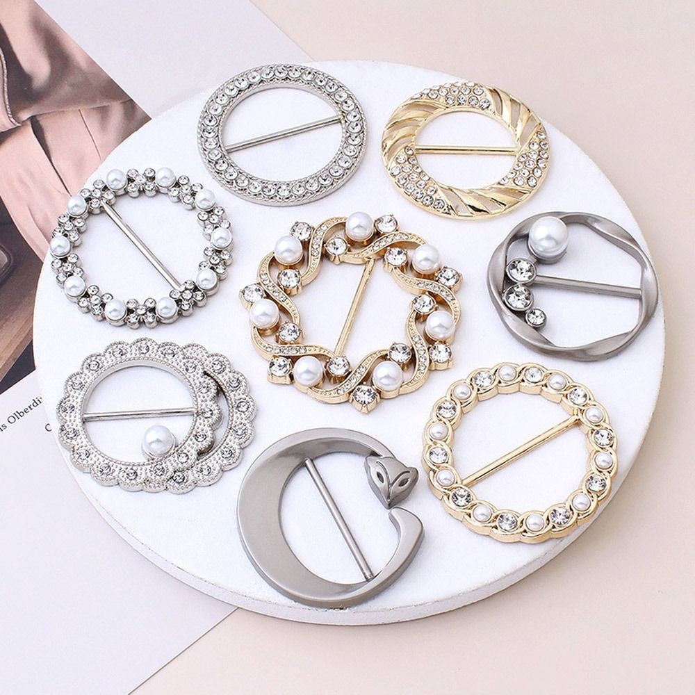 T-Shirt Clip Silk Clasp Clips Waist Buckle Shawl Buckle Scarf Ring Scarf Buckle