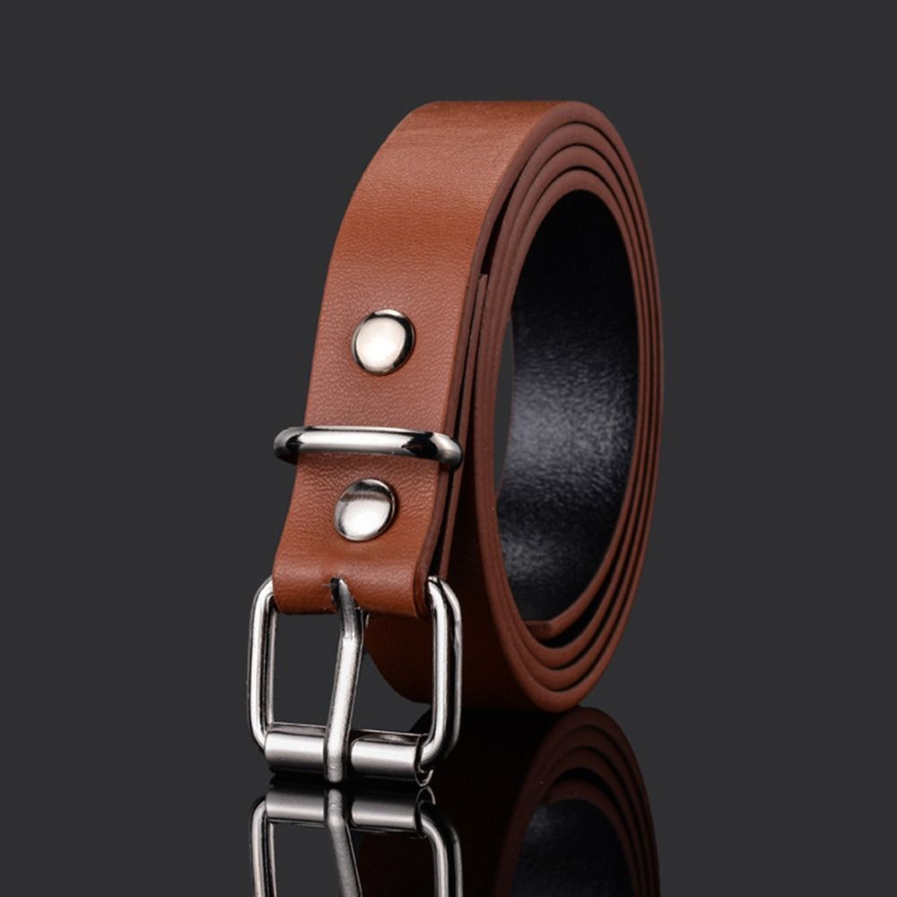 Children Leather Belt Trouser Dress Belts Thin Waist Strap Pin Buckle Waistband