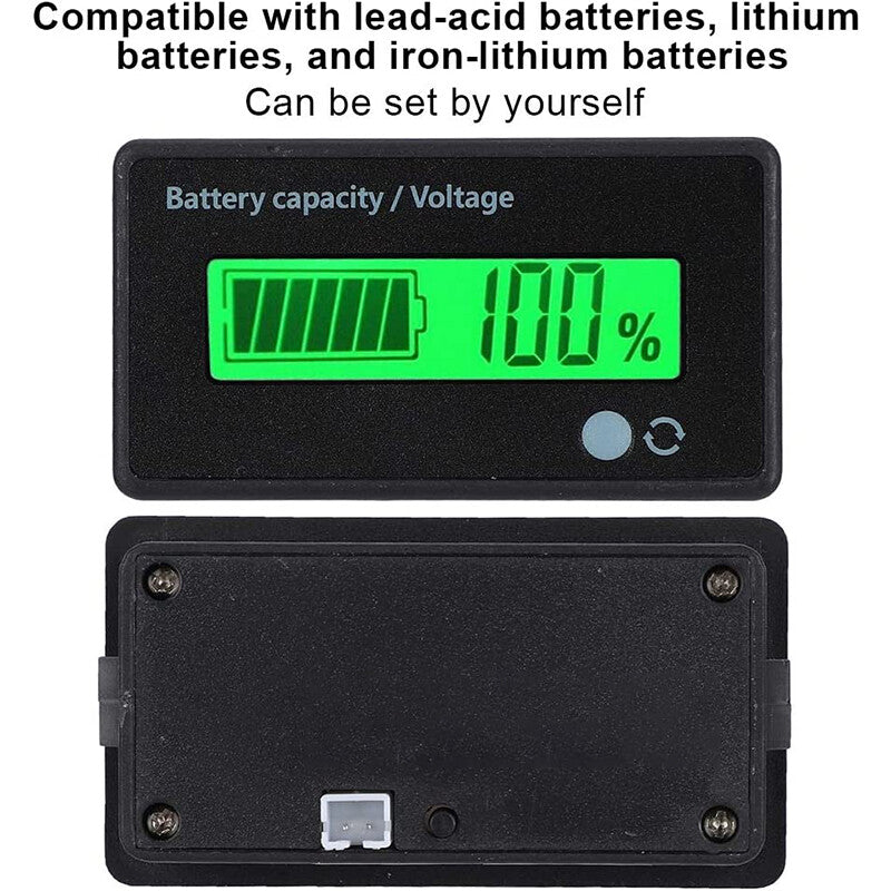 12-48V LCD Battery Capacity Voltage Meter Caravan Battery Monitor DigitalDisplay