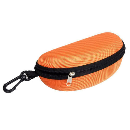 Portable Zipper Eye Glasses Sunglasses Clam Shell Hard Protector Case Box Pouch