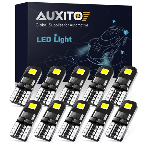 10X AUXITO T10 194 168 W5W SMD LED White CANBUS Error Free Wedge Light Bulb 12V