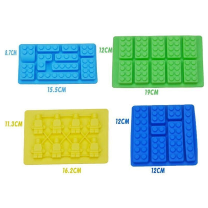 Brick Figure Man Silicone Mold Mould Chocolate Block Cake Ice Cube Tray AU NEW