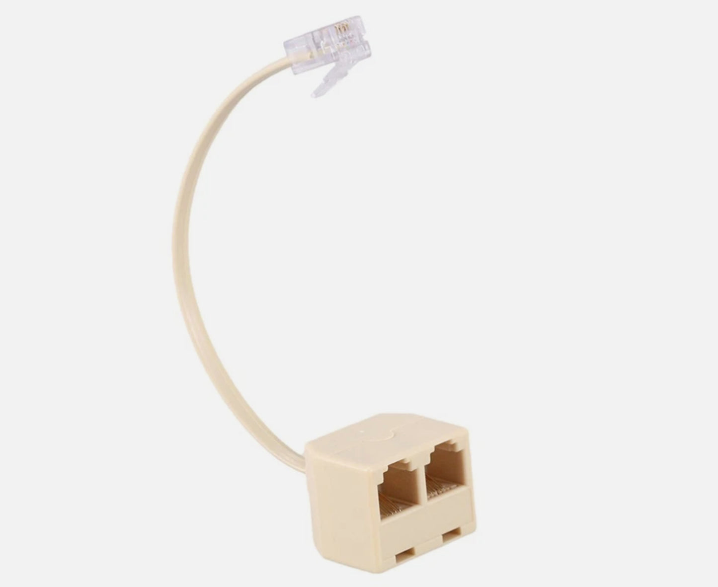 Telephone RJ11 Male Line to Double RJ11 Female Jack Filter Splitter Adapter Fix