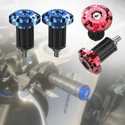 2PCS Motorcycle Handle Bar Ends Grips CNC Metal Handlebar Plug Motor Bike Grips