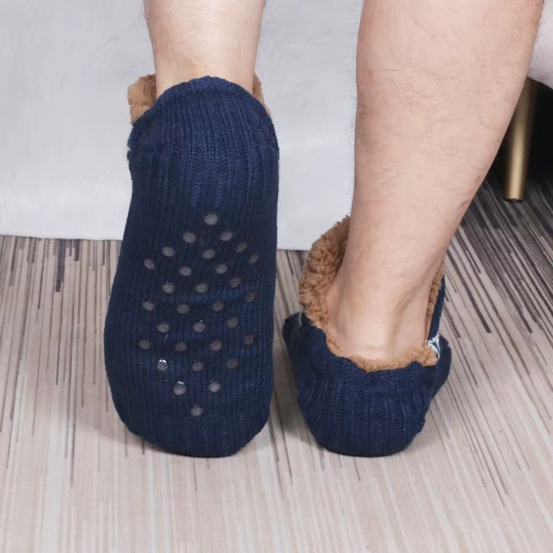 Women Mens Slipper Winter Cosy Socks Fluffy Non Slip Warm Fleece Lined Bed Floor