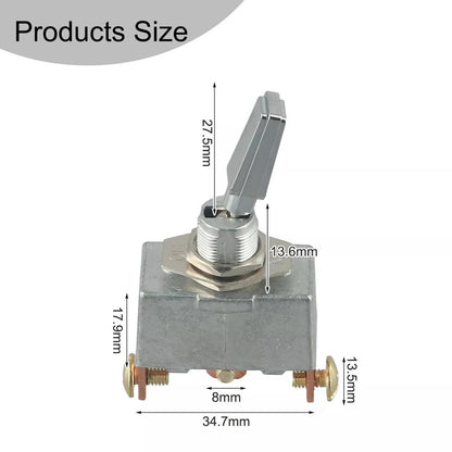 50A 12V DC Heavy-Duty Toggle Switch 3 Position 50 Amp Toggle Switch 3 Way Aut