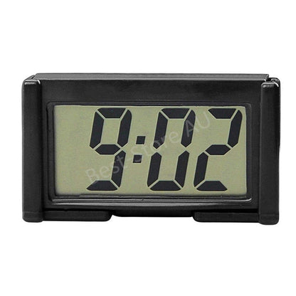 Small Digital Clock LCD Date Time Calendar For Car Dashboard Table Desk Portable