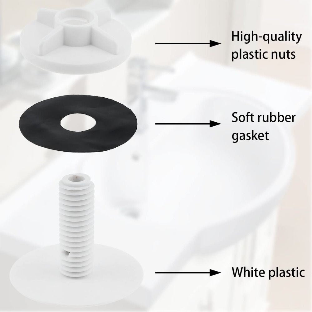 3pcs White Faucet Hole Cover Kitchen Sink Tap  For Tap Holes Plate Stopper Cover