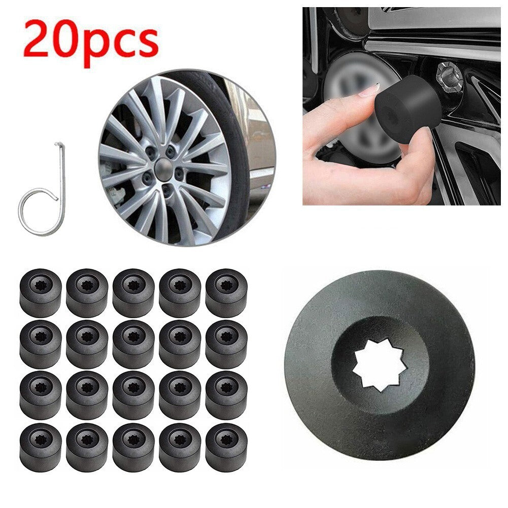 20pcs Wheel Bolt Nut Caps Covers For Volkswagen VW Golf Bora Passat Jetta 17mm