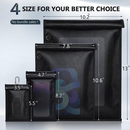 2/4PC Faraday Bag Signal Blocking Shielding Pouch for Laptop Tablet Phone Wallet