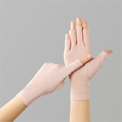 Thin Sun Protection Gloves Cotton Touch Screen Gloves Anti-UV Mittens  Outdoor