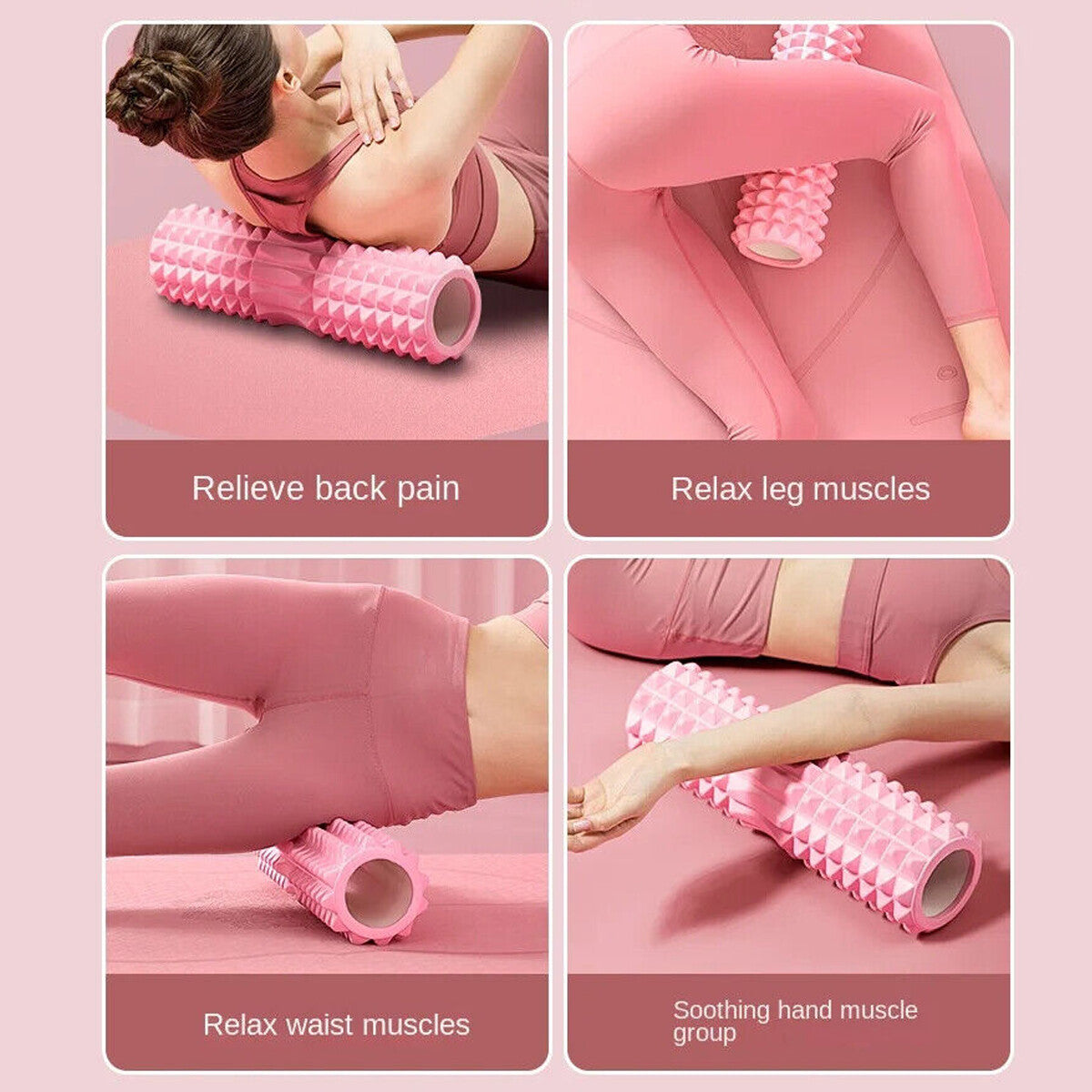 Pilates Foam Roller Physio Yoga Fitness GYM Exercise Training 3D Point 33/45CM