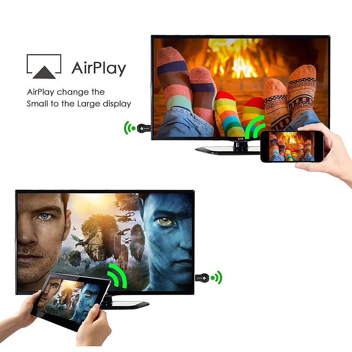 1080P Wireless Wifi Screen Cast Anycast M2 Mobile Phone Mirror Compatible with Apple Android