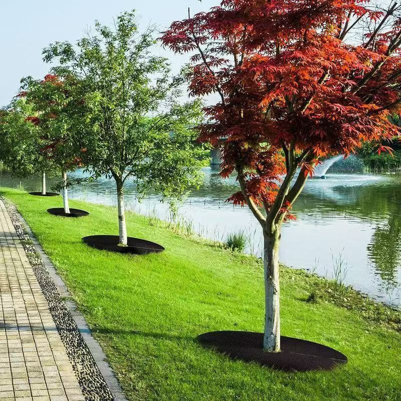 5Pcs Landscaping Mulch Disc, Thick Weed Barrier Cover for Yard Plants