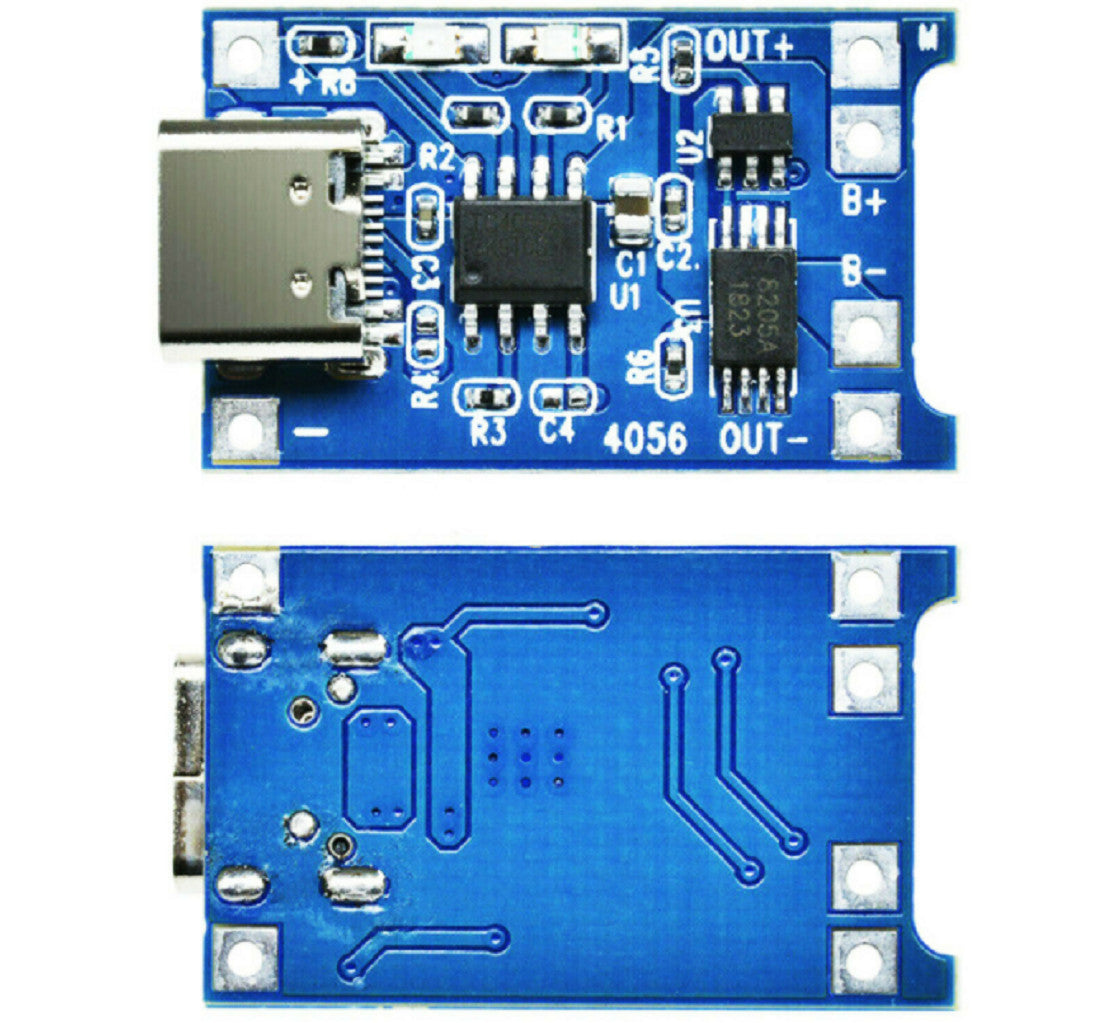 TP4056 Type C USB 5V 1A 18650 Lithium Battery Charger Board AU Stock