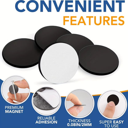 Easy-Peel 0.8" Magnetic Dots - Strong Adhesive, Flexible Sticky Magnets for Phot