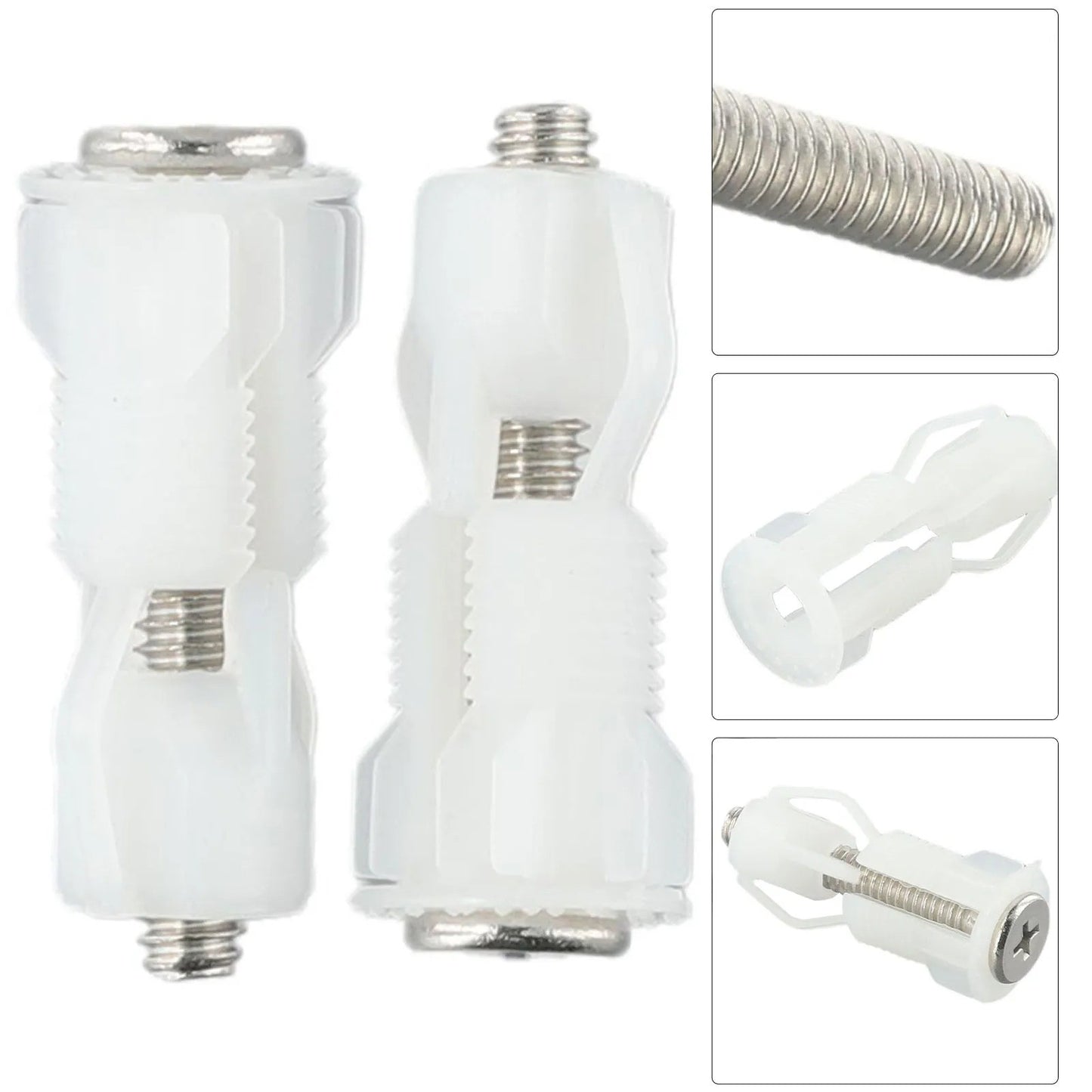 2PCS Toilet Seat Fixing Screws Nut Cover WC Blind Hole Mounting Repair Kit – Compatible with Seat