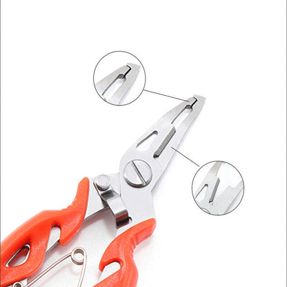 Fishing Pliers Scissors Line Cutter Braid Split Ring Tool Lip Grip TACKLE  AU