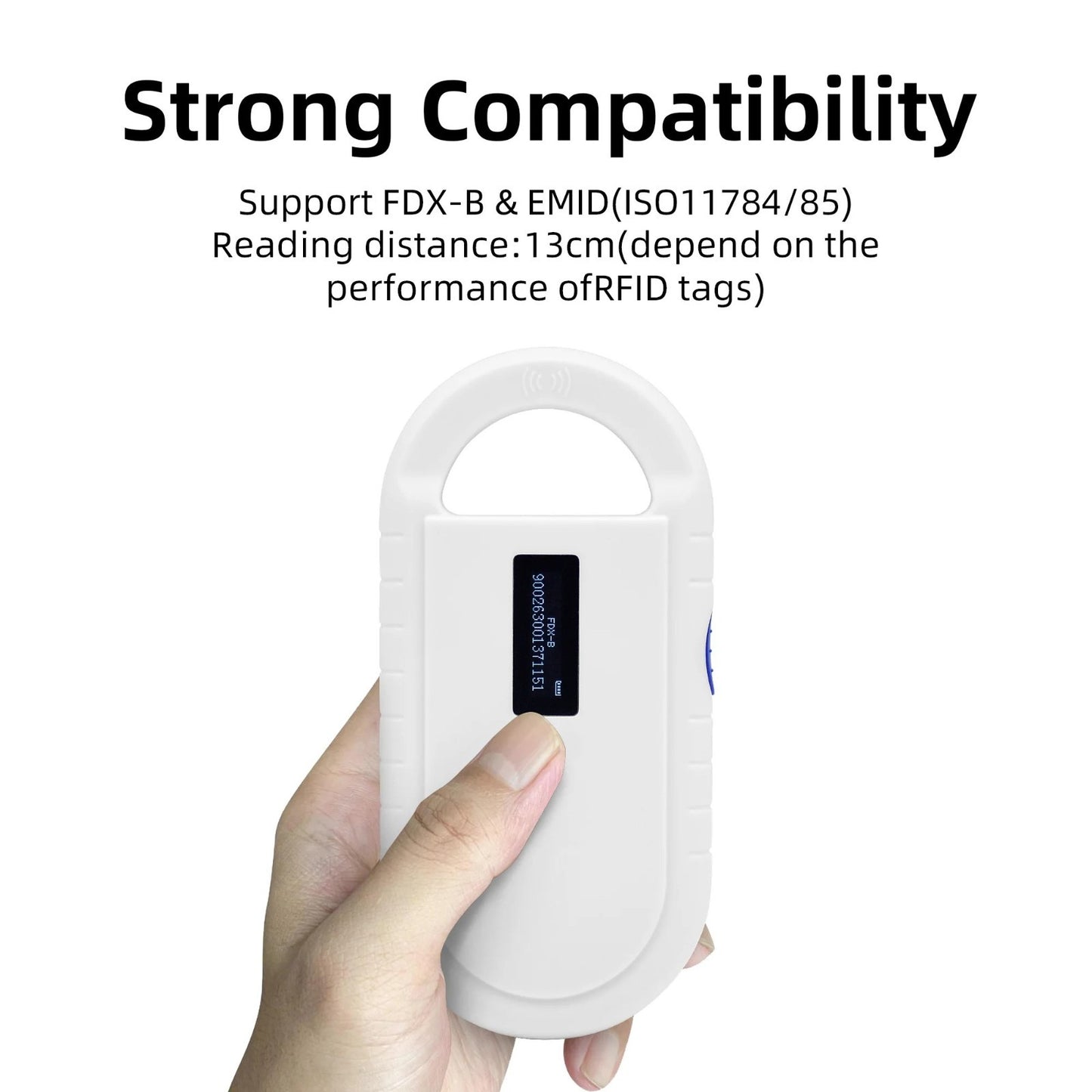 Rechargeable Pet ID Microchip Scanner Portable Handy Dog Cat Animal RFID Reader