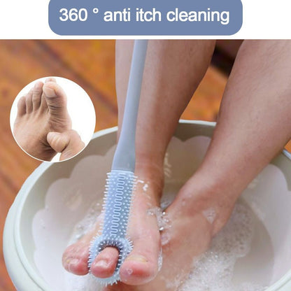 Foot Scrubber Shower Foot Wash Brush Toe Gap Cleaner  Feet Care Tool