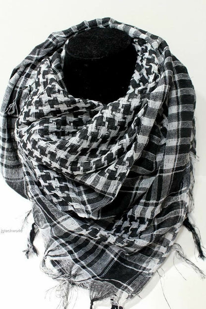 Army Military Tactical Unisex Arab Shemagh KeffIyeh Shawl tuch Scarf Check Wrap