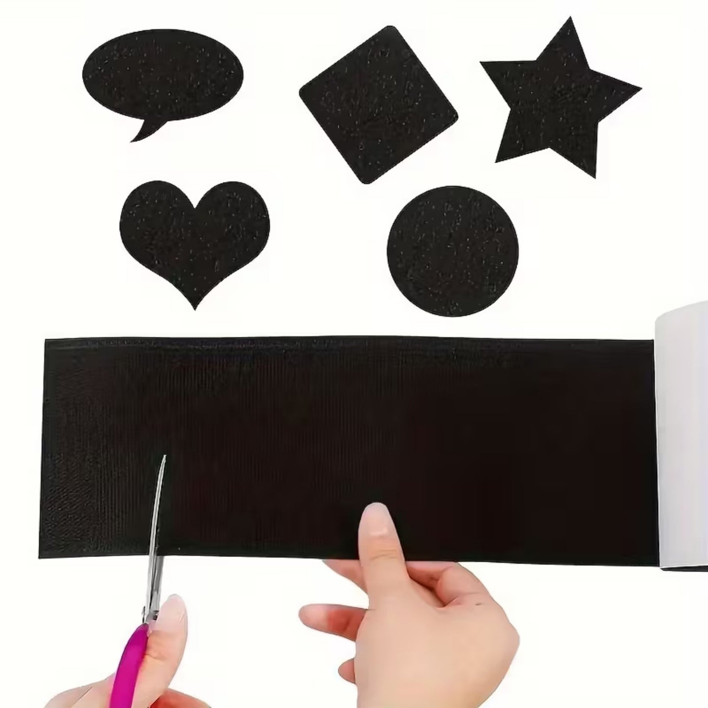 Black Heavy Duty Hook And Loop Tape Adhesive,Prevent Use Anti Non Slip AU