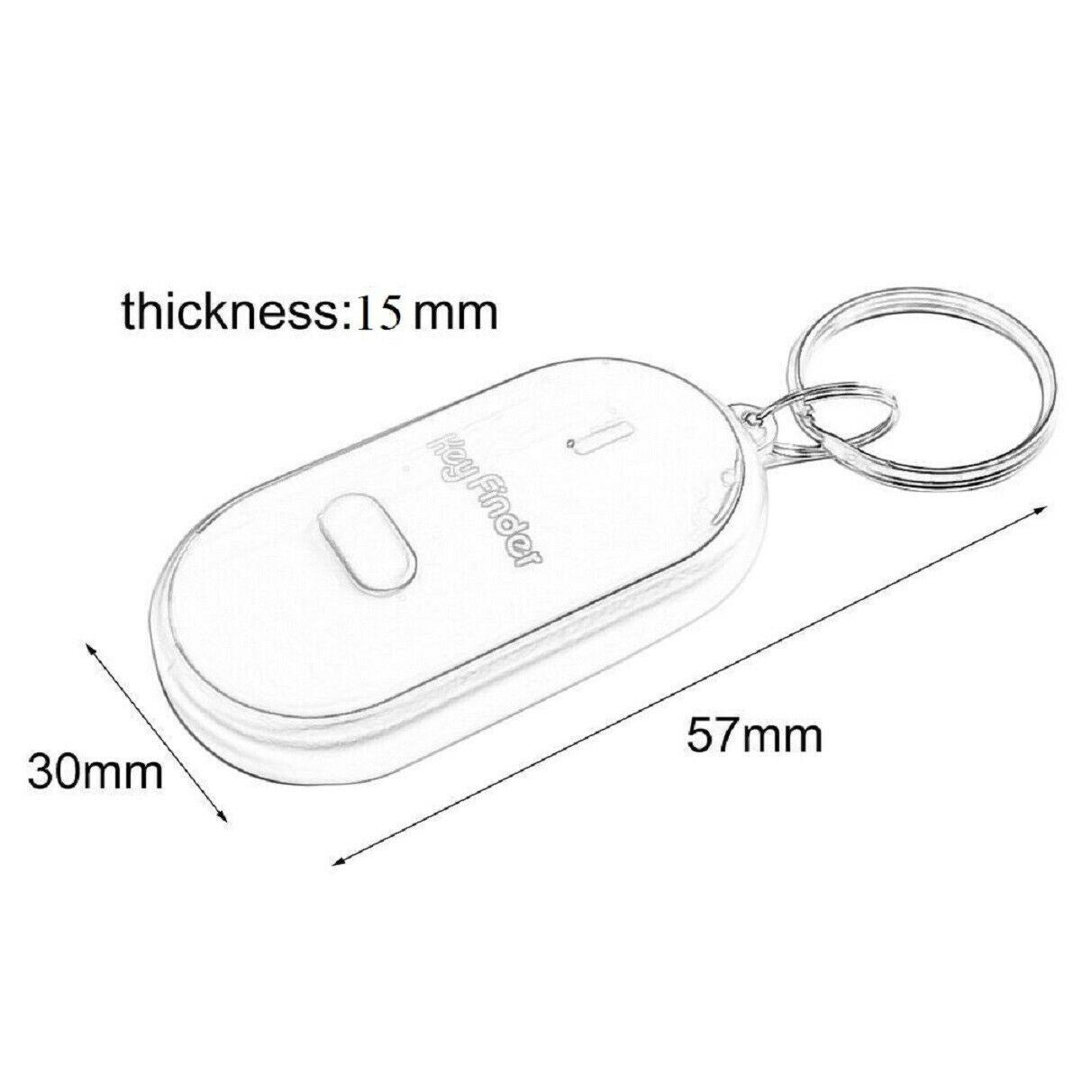 3x Key Finder Wireless Whistle Response w/ Flash LED Anti-Lost Ring Beep Sound A