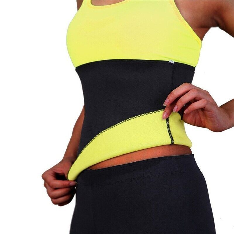 Hot Fit Body Shaper Slimming Belt Waist Trainer Tummy Trimmer Sweat Fat Burn OZ