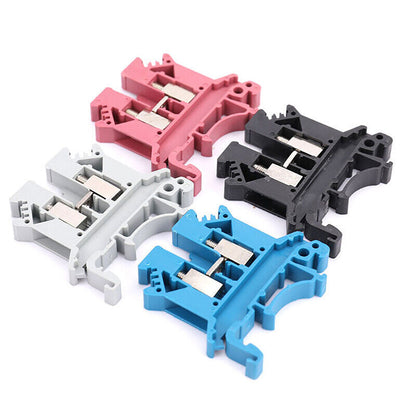 50-10Pcs UK-2.5B 2.5mm 2 DIN Rail Universal Combination Terminal Block Screw AU