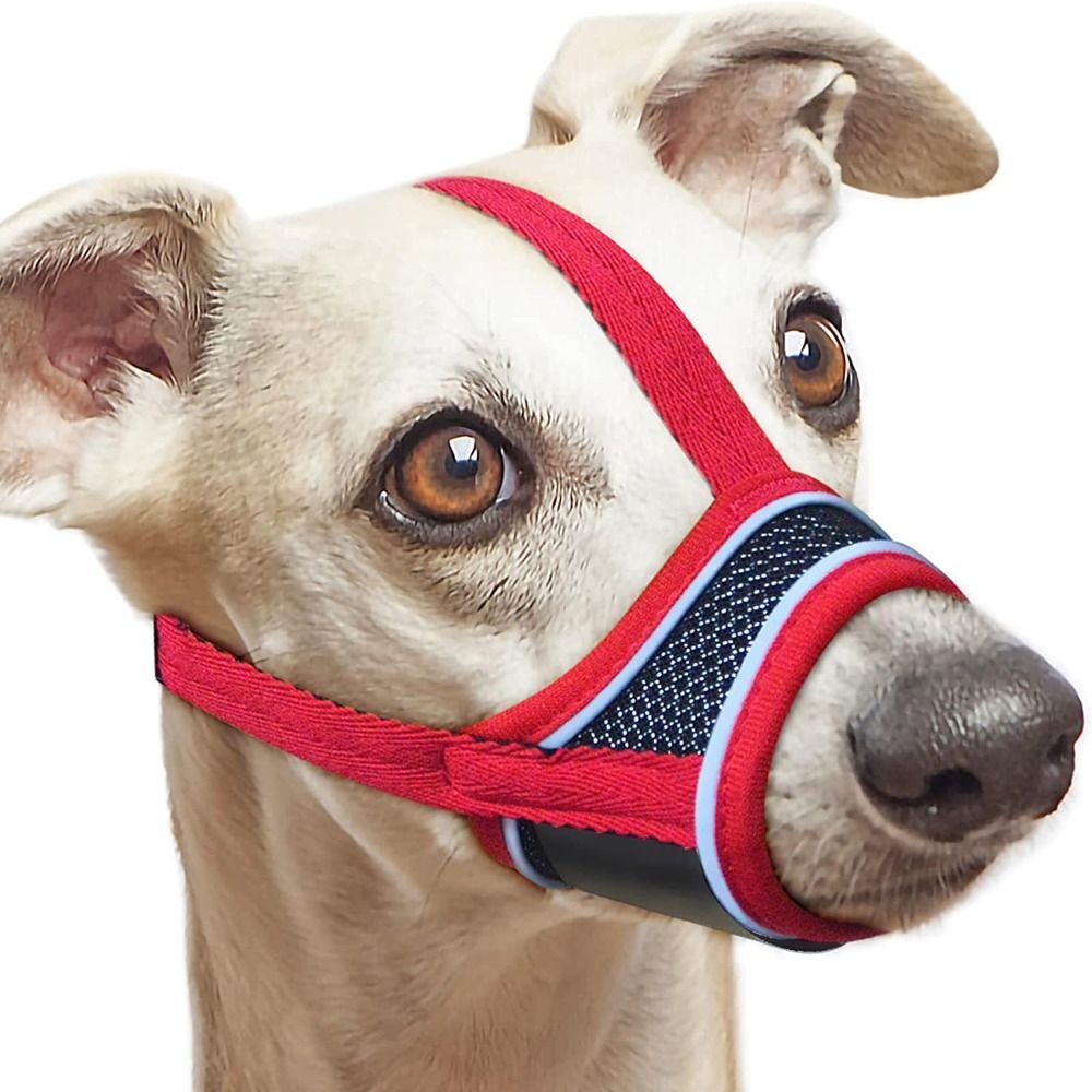 Comfortable Mesh Dog Muzzle Soft Fabric Pet mask  Small to Medium Dogs
