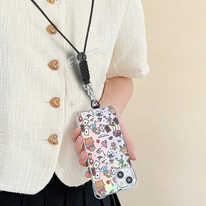 2PCS Stainless Steel Flexible Phone Lanyard For iPhone 17Pro Max With Neck Strap