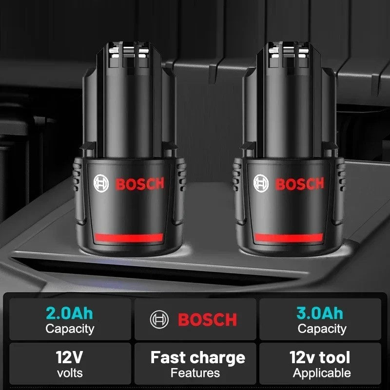 Bosch Original 3.0Ah 12V battery, 3000mAh BAT411 Lithium ion Rechargeable