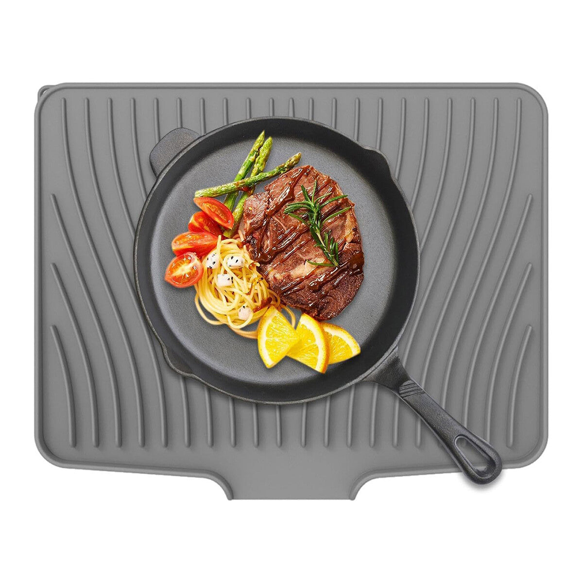Silicone Sink Drying Mat Heat Resistant Kitchen Rectangle Non Slip Dish Drainer