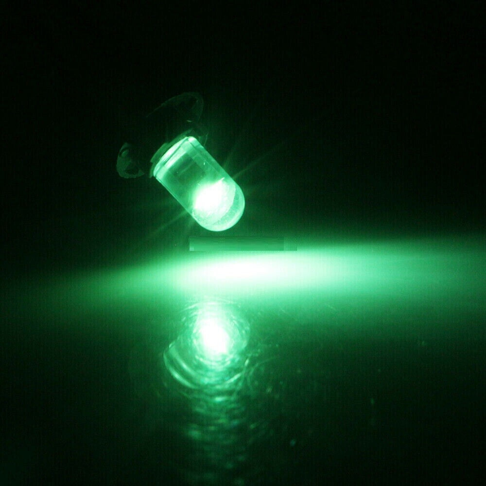 10 X GREEN T10 DOME HEAD STYLE COB LED GLOBE REPLACEMENT FOR DASH LIGHTS PARKERS