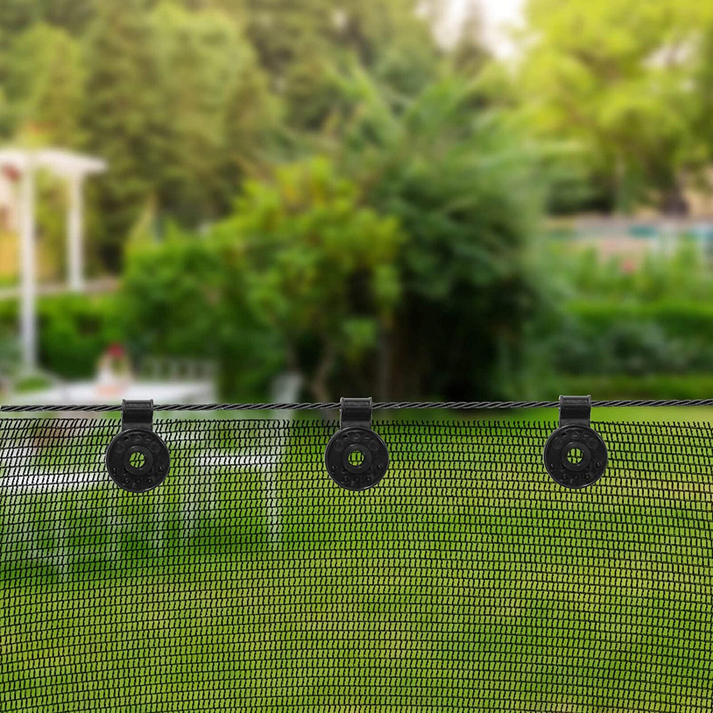 UP 100X Shade Cloth Plastic Clips Round Plastic Black Clips for Sun Shade Net AU