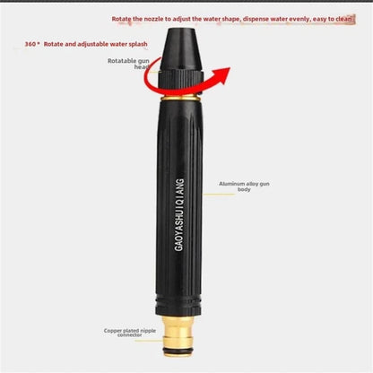 High Pressure Water Spray Gun Nozzle Garden Hose Pipe Lawn Car Wash Tool Plastic