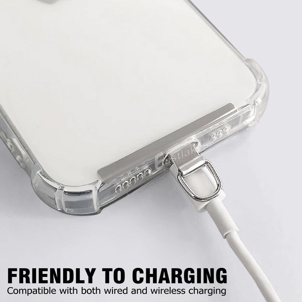 2PCS Stainless Steel Flexible Phone Lanyard For iPhone 17Pro Max With Neck Strap