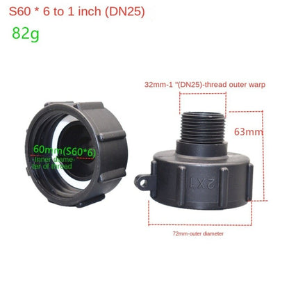 IBC IBC Tank Adapter S60 Hose Connector IBC Ton Barrel Connector  Water Tank