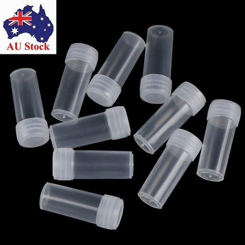 50PCS Plastic Plastic Vials with Lids 5ML Test Tube for Lab  Small Items