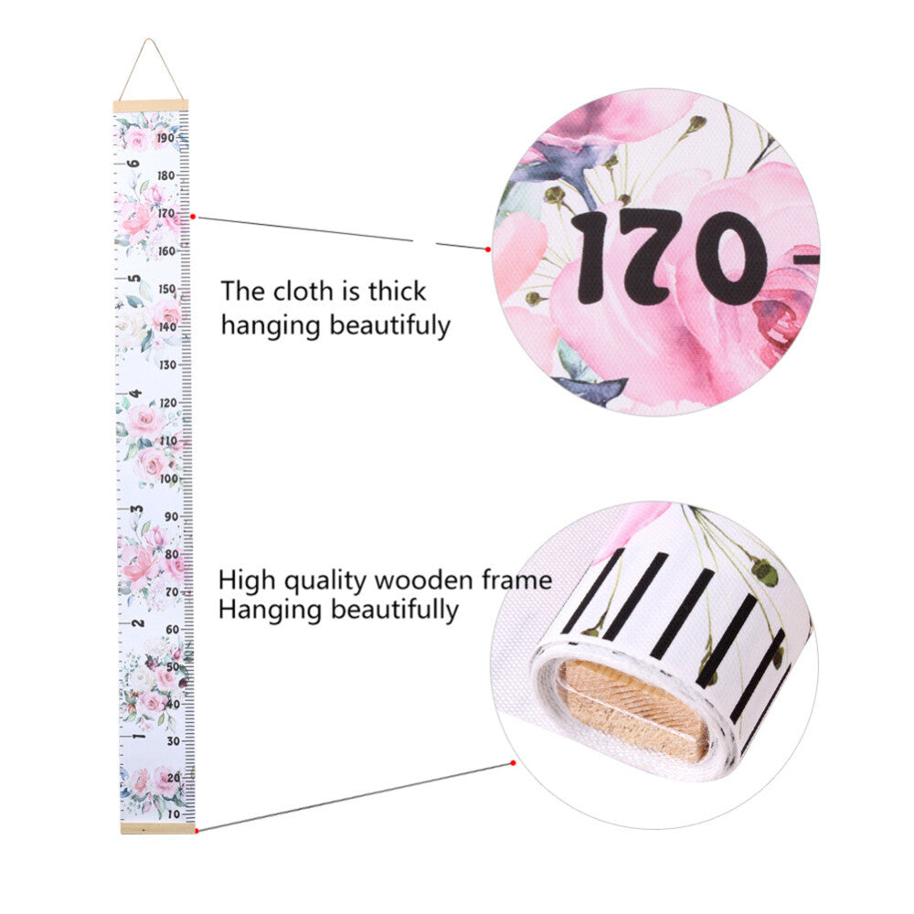 Kids Height Growth Ruler Chart Children Wall Hanging Personalised Measure Wooden