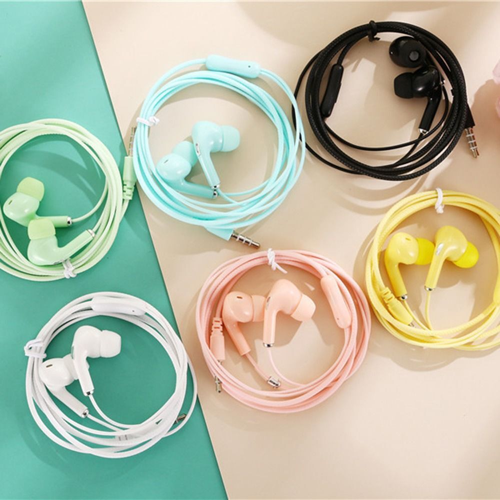 Stereo Wired Headset In Ear Headphones Portable Earbuds  For Mobile Phones