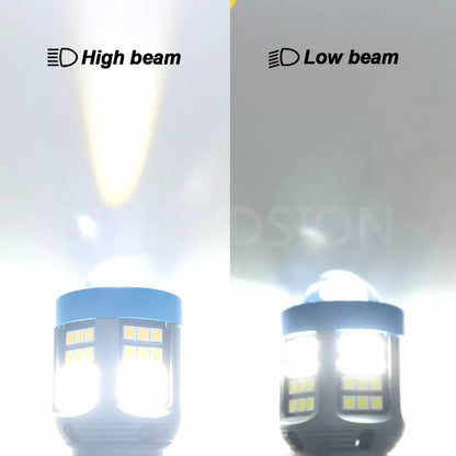 H4 LED Headlight Bulb Lamp Car Fog Globe Hi/Lo Beam White/White+Yellow DC 12-80V